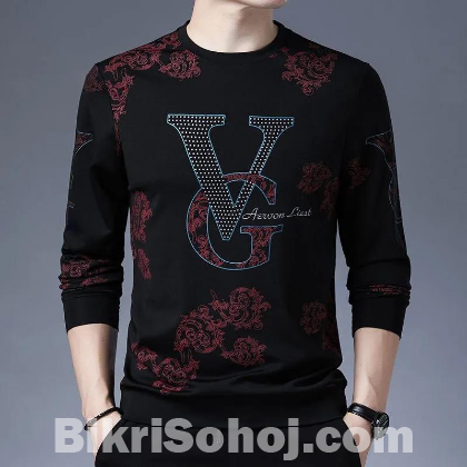 Trendy Printed Full Sleeve T-Shirt for Men